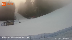 Skiareál Mariánky - Dolní stanice lanovky - 25.2.2026 v 07:45