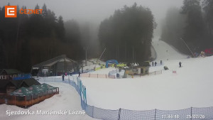 Skiareál Mariánky - Dolní stanice lanovky - 25.2.2026 v 11:45