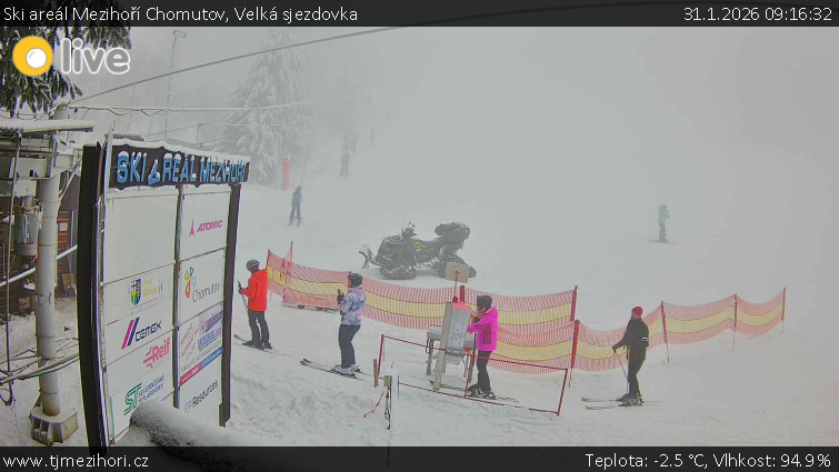 Ski areál Mezihoří Chomutov - Velká sjezdovka - 31.1.2026 v 09:16