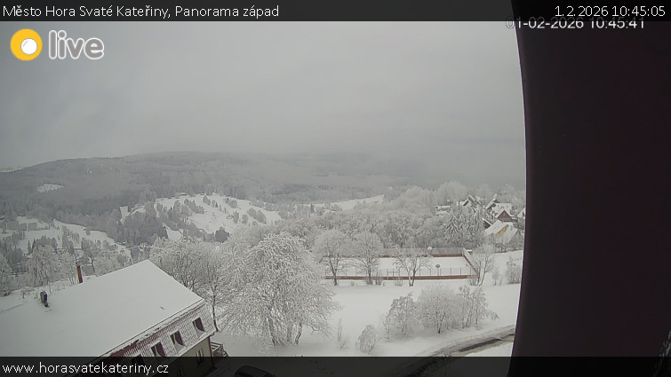 Město Hora Svaté Kateřiny - Panorama západ - 1.2.2026 v 10:45