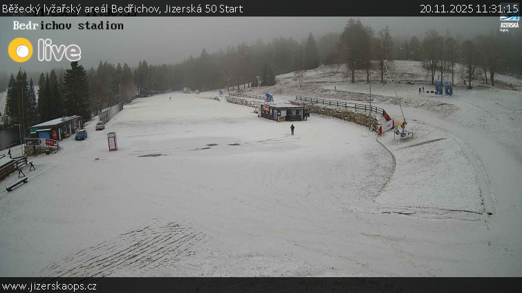Běžecký lyžařský areál Bedřichov - Jizerská 50 Start - 20.11.2025 v 11:31